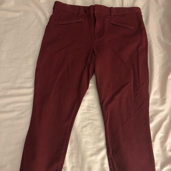 Gap Burgundy crop trousers - Picture 1 of 5